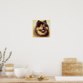 Vintage-Chow-Chow-Gemälde Poster (Küche)