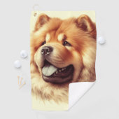 Vintage Chow-Chow-Malerei Golfhandtuch (Insitu)