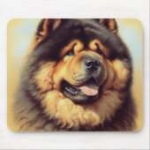 Vintage Chow-Chow-Malerei Mousepad (Vorne)