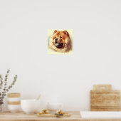 Vintage Chow-Chow-Malerei Poster (Küche)