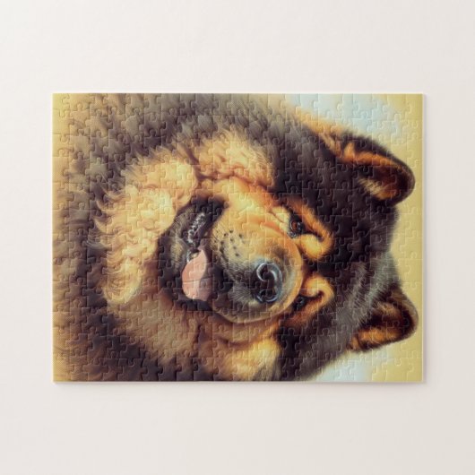 Vintage Chow-Chow-Malerei Puzzle (Horizontal)