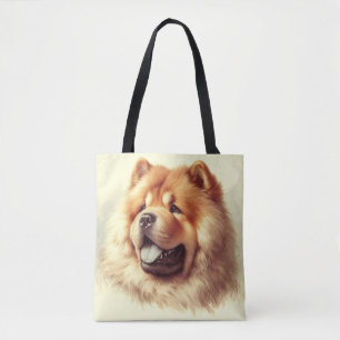 Vintage Chow-Chow-Malerei Tasche