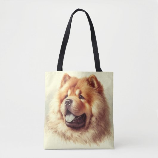 Vintage Chow-Chow-Malerei Tasche (Vorderseite)
