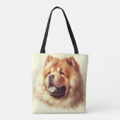 Vintage Chow-Chow-Malerei Tasche (Rückseite)