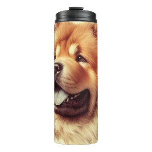 Vintage Chow-Chow-Malerei Thermosbecher