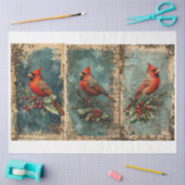 Vintage Chrimstas Birds Seidenpapier (Basteln)