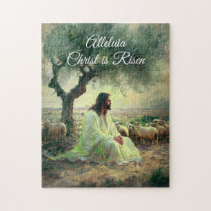 Vintage Christ ist auferstanden Ostern Christlich  Puzzle