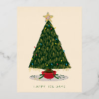 Vintage-Christbaum mit Tannenbaumschmuck