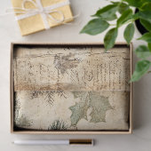Vintage-Christbaum & Ornament (3) Seidenpapier (Geschenk)