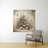 Vintage-Christbaum-Wandteppich Wandteppich (Beispiel)