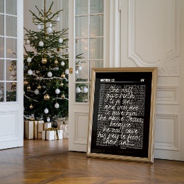 Vintage Christian Christmas Nativity Print   Poster