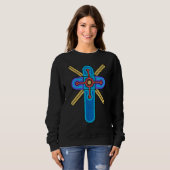 Vintage Christian Cross And Abstract Elements 1 Sweatshirt (Vorne ganz)