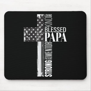 Vintage Christlich Gesegneter Papa Amerikanische F Mousepad