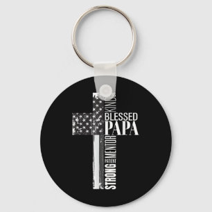 Vintage Christlich Gesegneter Papa Amerikanische F Schlüsselanhänger