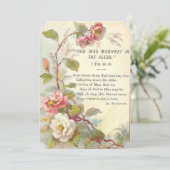 Vintage Christliche Bibelschrift Feiertagskarte (Stehend Vorderseite)