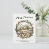 Vintage Christliche Frohe Weihnachtskarte Feiertagspostkarte (Stehend Vorderseite)