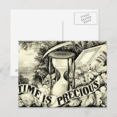 Vintage Christliche Kunstzeit ist Wertvoll 1872 Postkarte (Vorne/Hinten)