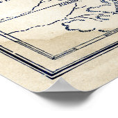 Vintage Christliche Landkarte Jerusalem Poster (Ecke)