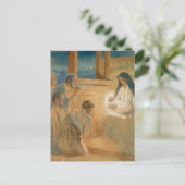 Vintage Christliche Weihnachtsbauern Feiertagspostkarte (Stehend Vorderseite)