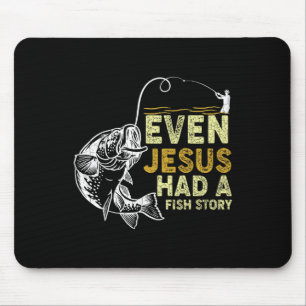 Vintage Christlicher Vater Angelt Selbst Jesus Hat Mousepad