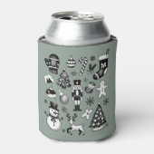 Vintage Christmas 90s Collage Retro Xmas  Dosenkühler (Kanne Vorderseite)