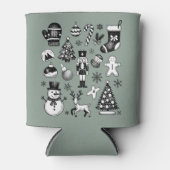 Vintage Christmas 90s Collage Retro Xmas  Dosenkühler (Vorderseite)