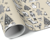 Vintage Christmas 90s Retro Xmas Holiday Geschenkpapier (Rolleneckpunkt)