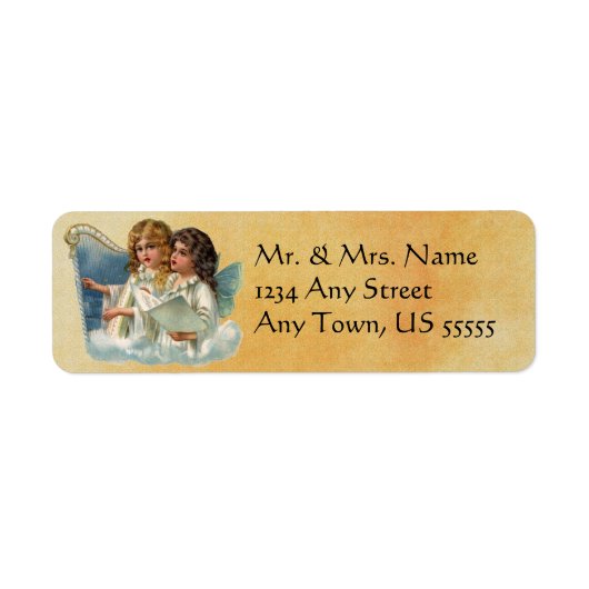 Vintage Christmas Angel Address Labels (Vorne)