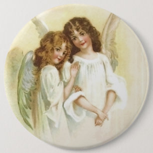 Vintage Christmas Angel Button