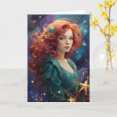 Vintage Christmas Angel Custom Message Karte (Gelbe Blume)