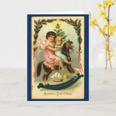 Vintage Christmas Angel Custom Message Karte (Gelbe Blume)