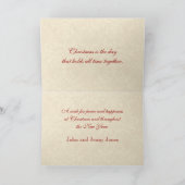 Vintage Christmas Angel Feiertagskarte (Innenseite)