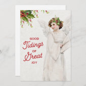 Vintage Christmas Angel Feiertagskarte (Vorne/Hinten)