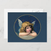 Vintage Christmas Angel Feiertagspostkarte (Vorne/Hinten)