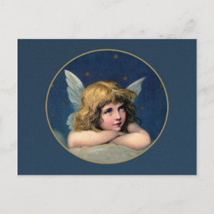 Vintage Christmas Angel Feiertagspostkarte