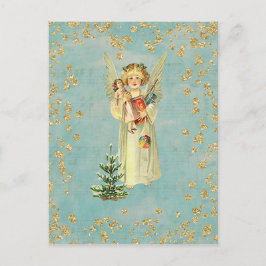 Vintage Christmas Angel Feiertagspostkarte