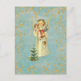 Vintage Christmas Angel Feiertagspostkarte