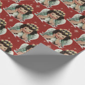 Vintage Christmas Angel Geschenkpapier (Ecke)