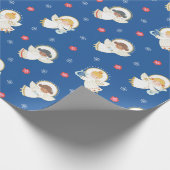 Vintage Christmas Angel Geschenkpapier (Ecke)