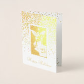 Vintage Christmas Angel Happy Holidays Foto Folienkarte (Vorderseite)