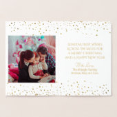 Vintage Christmas Angel Happy Holidays Foto Folienkarte (Innenseite)