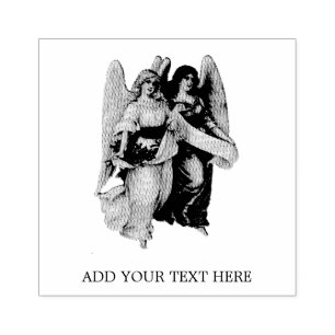 Vintage "CHRISTMAS ANGEL" HOLZ ART BRIEFMARKE Gummistempel