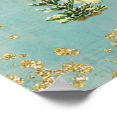 Vintage Christmas Angel Joy Poster (Ecke)