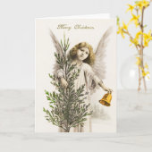 Vintage Christmas Angel Karte (Gelbe Blume)