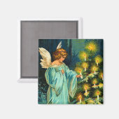 Vintage Christmas Angel Magnet (Vorderseite/Rückseite)