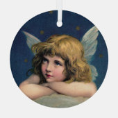 Vintage Christmas Angel Ornament Aus Glas (Rückseite)