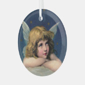 Vintage Christmas Angel Ornament Aus Glas (Vorderseite links)