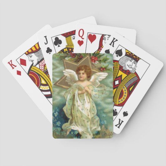 Vintage Christmas Angel Playing Cards Spielkarten (Rückseite)