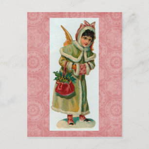 Vintage Christmas Angel Postcard Feiertagspostkarte