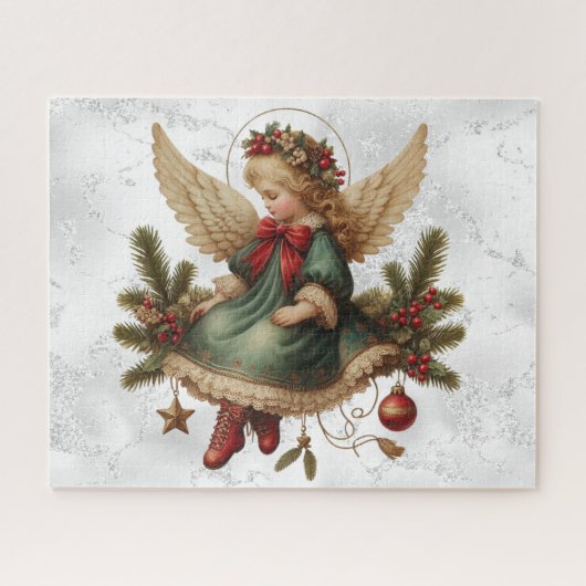 Vintage Christmas Angel Puzzle (Horizontal)